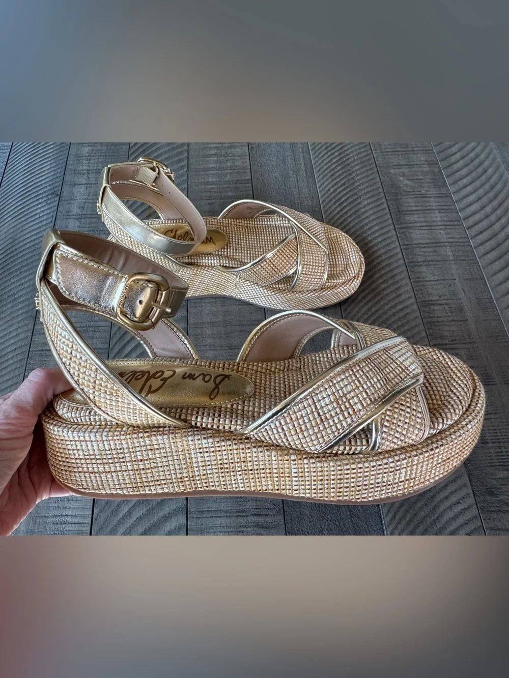 Sam Edelman Nylie Woven Wedge Platform Sandal Women’s Size 8 (NWOT)